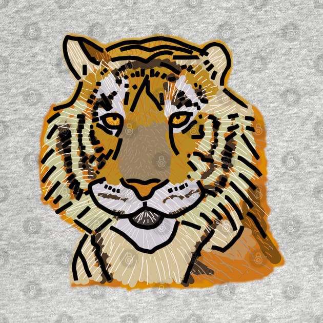 Tiger Face by ellenhenryart